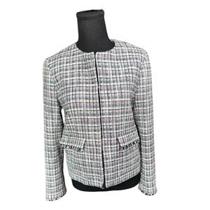 J.Crew Tweed Jacket Blazer | French Girl Chic Coastal Classic | Size 8
